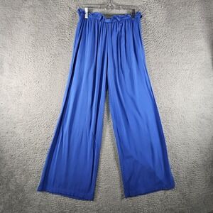 Jam's World Pants Womens M‎ Blue Wide Leg Flowy Beachy Stretch Coastal Hawaiian